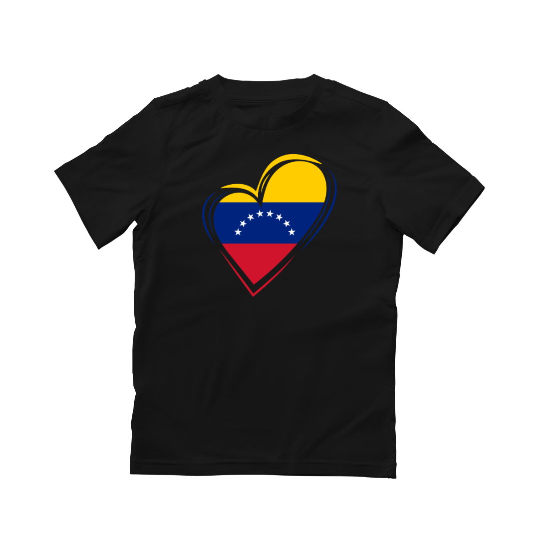 CAMISETAE CON CORAZON,  BANDERA DE VENEZUELA