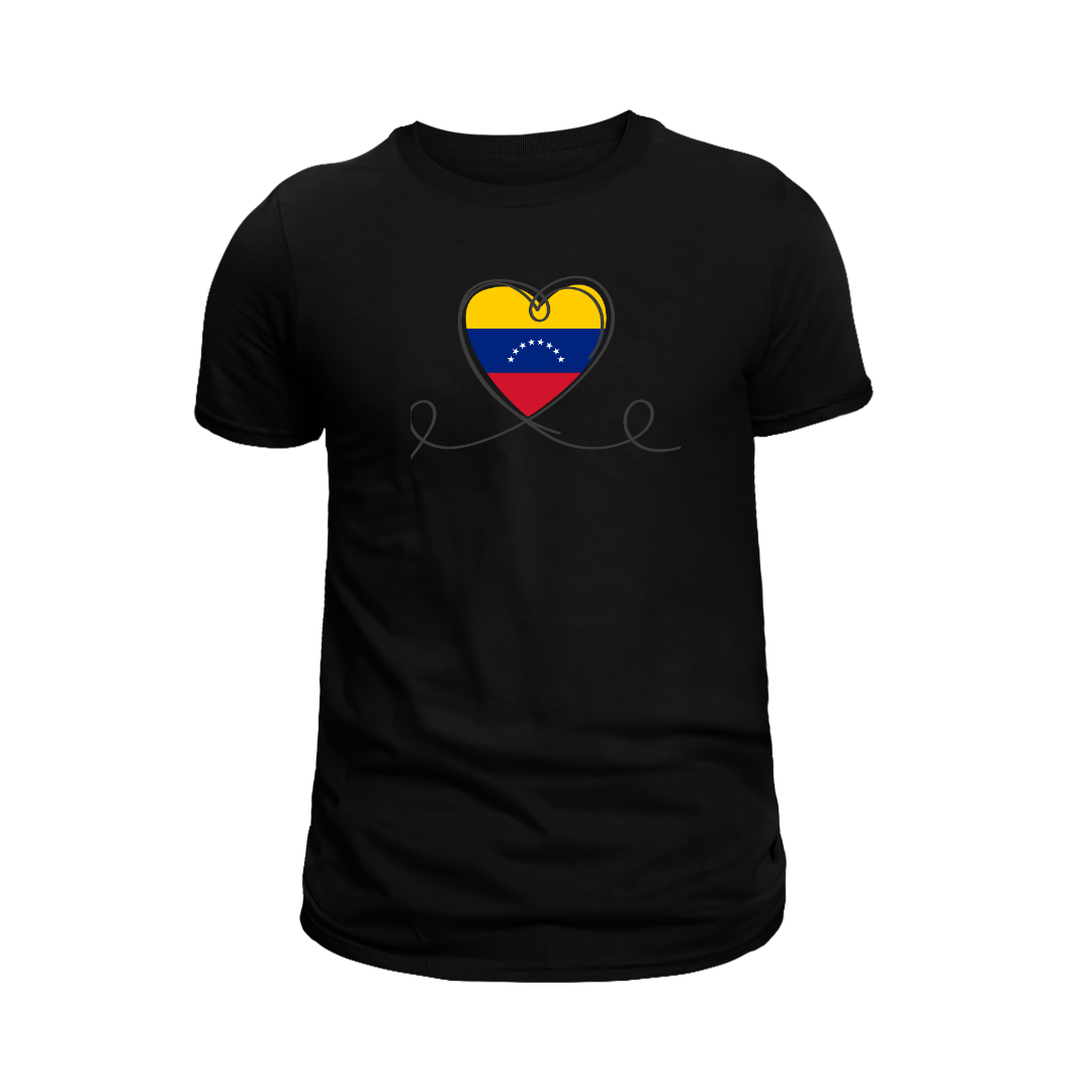 CAMISETAE CON CORAZON,  BANDERA DE VENEZUELA