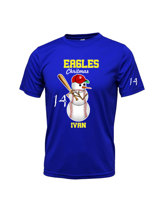 SHIRT CHRISTMAS BASEBALL/ SNOW MEN / CAMISETA DE NAVIDAD CON MUNECO DE NIEVE