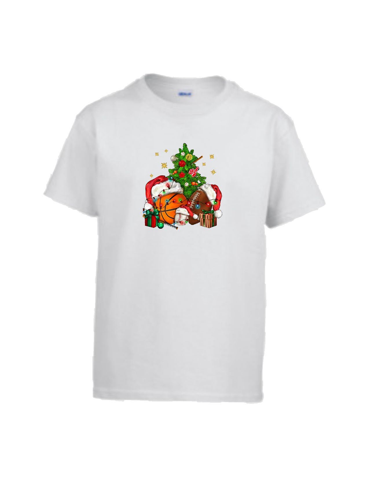 CHRISTMAS SHIRT WHITH SPORTS BALLS/ CAMISETAS DE NAVIDAD CON PELOTAS DEPORTIVAS