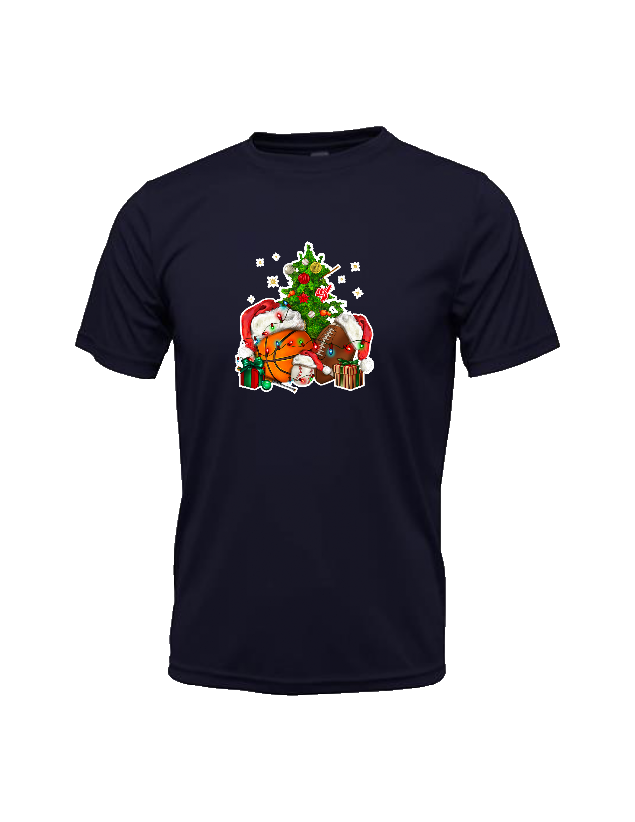 CHRISTMAS SHIRT WHITH SPORTS BALLS/ CAMISETAS DE NAVIDAD CON PELOTAS DEPORTIVAS