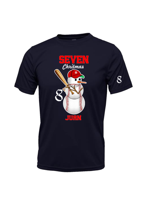 CHRISTMAS SHIRTS /SNOW MEN , SEVEN BASEBALL