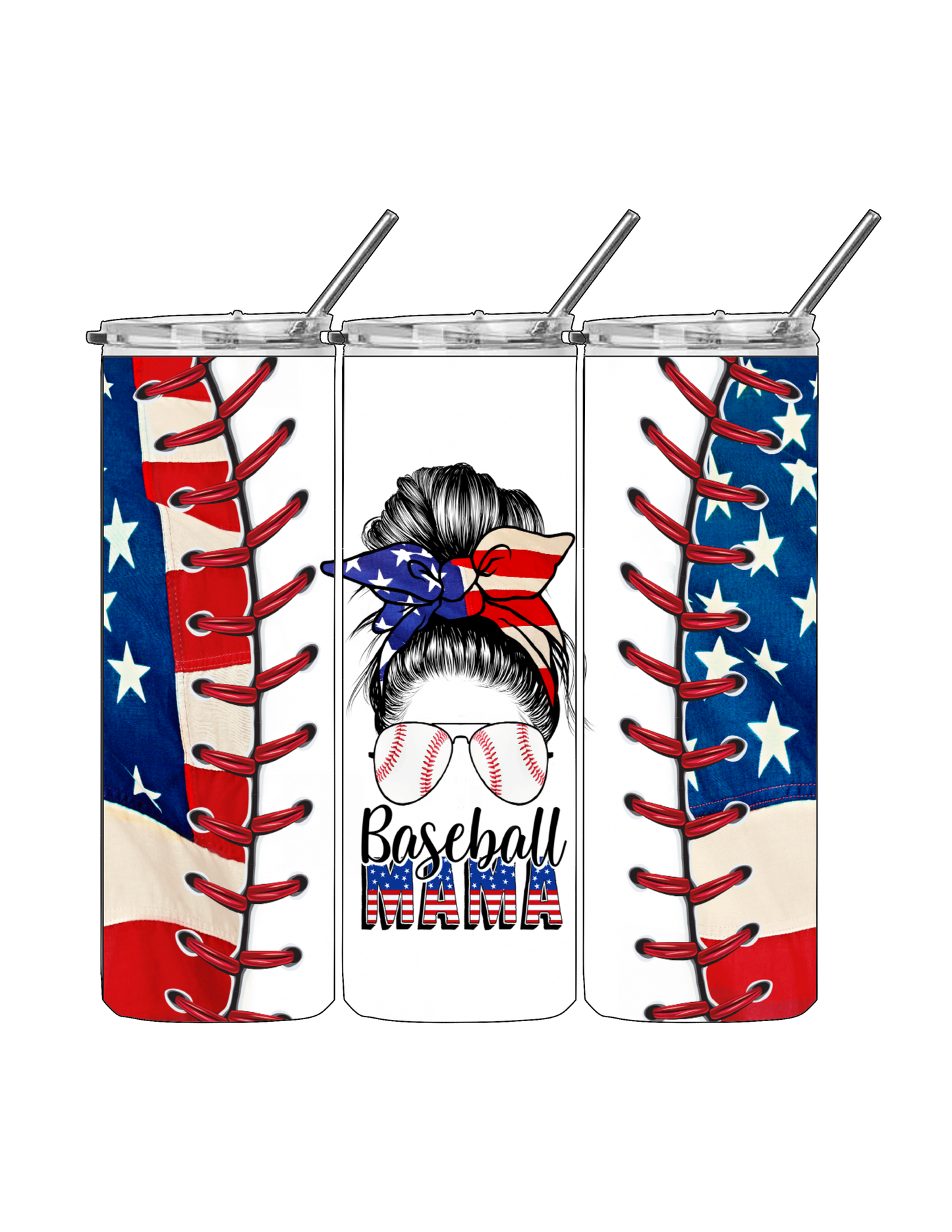 TUMBLER- BASEBALL MAMA USA