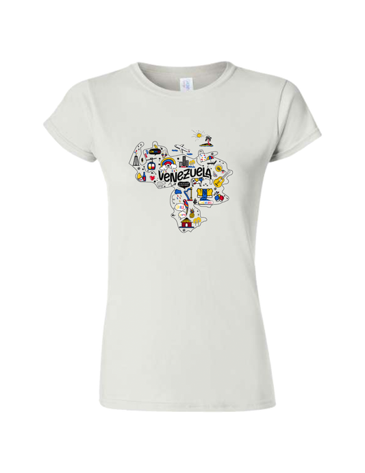 CAMISETA MAPA DE  VENEZUELA / VENEZUELAN MAP TSHIRT