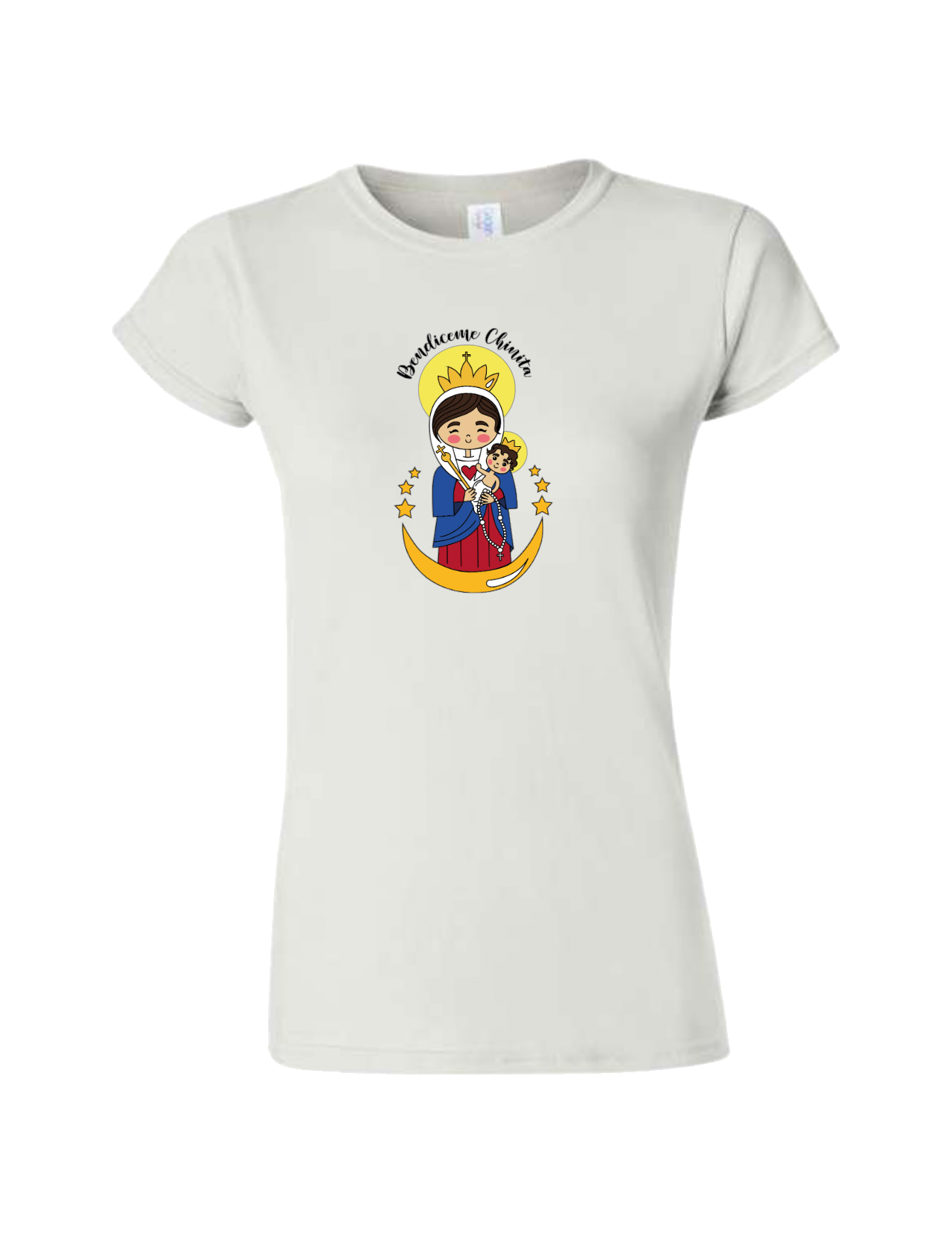 CAMISETA DE LA VIRGEN DE CHIQUINQUIRA COLORES REALES